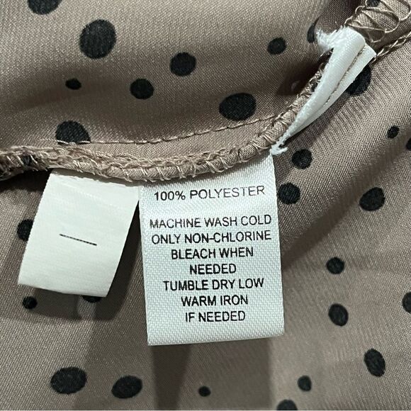 Ann Taylor Loft Brown Polka Dot Sleeveless Dress Size Medium - Picture 6 of 7